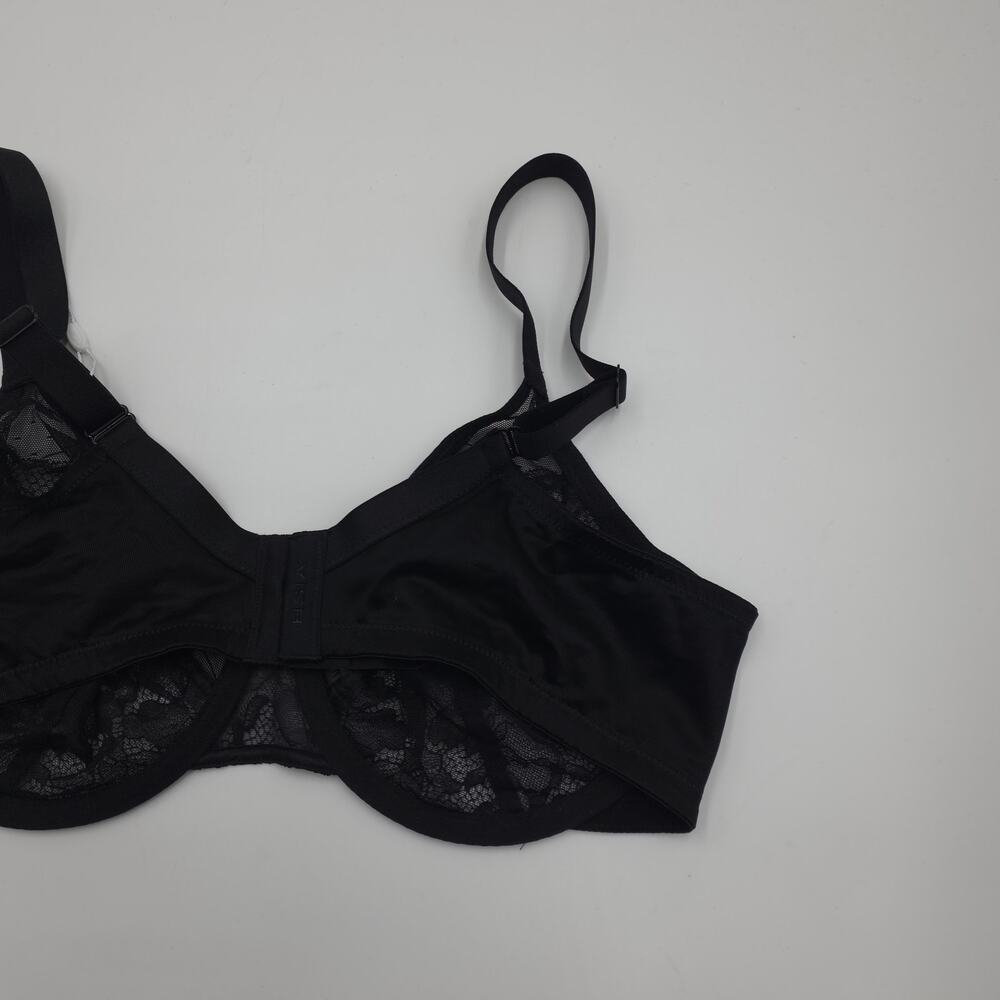 HSIA Bundle of Two Enchante Unlined Lace Underwire Bra in White Black Size 40H - Picture 4 of 10